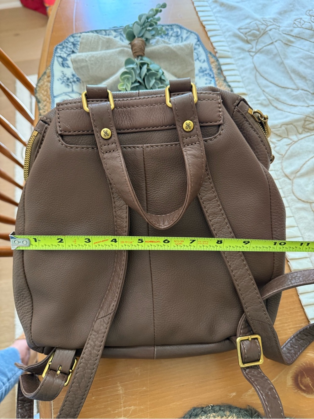 HOBO Tan Pebbled Leather Backpack - Picture 8 of 9